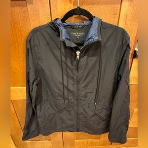 Men’s Black Rag & Bone Windbreaker Zip Up Hoodie - Size 40 - Good Condition